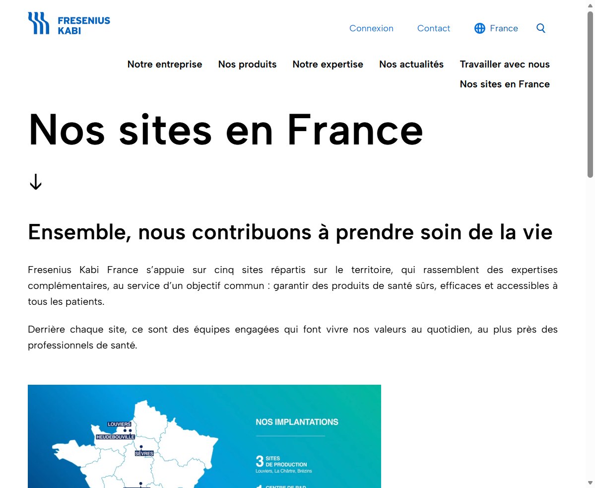 « Nos sites en France » : les cinq implantations et leurs expertises